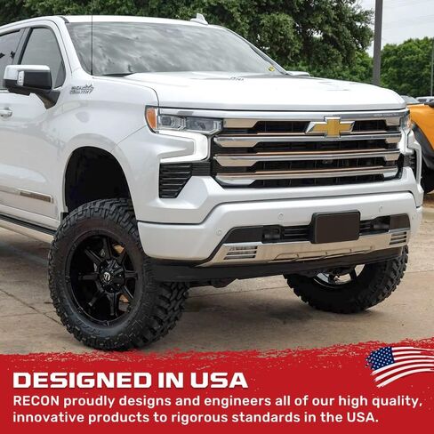 RECON - Fits 20-25 Chevy Silverado 2500/3500 HD Tow Hook Covers 2-Piece Set of 100% Silicone Rubber Covers Heavy Duty Rugged Durability Unique Style Protection (Black) in Saudi Arabia
