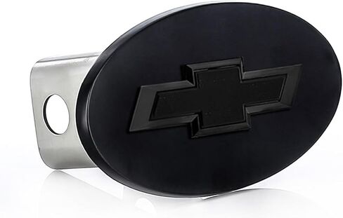 Chevrolet Bowtie Black Oval Hitch Cover with 2" Trailer Hitch Receiver in Saudi Arabia