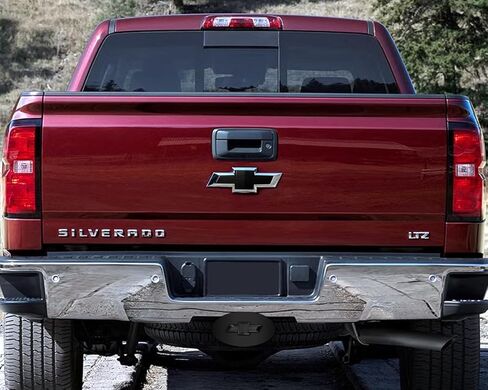 Chevrolet Bowtie Black Oval Hitch Cover with 2" Trailer Hitch Receiver in Saudi Arabia