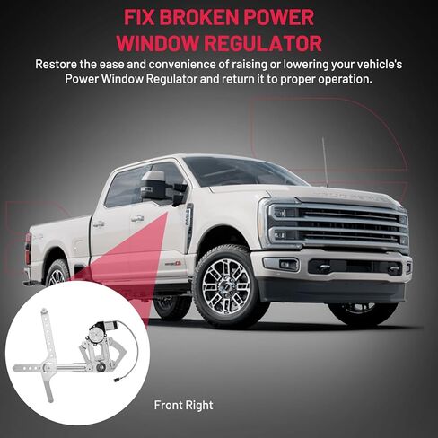 منظم نافذة الطاقة BDFHYK 741-389 مع محرك خلفي يمين لـ 2007-2013 Chevy Silverado 1500 2500 3500 2007-2013 GMC Sierra 1500 2500 3500 2007 2008 2009 2010 2011 2012 2013 07 08 09 10 11 12 in Kuwait