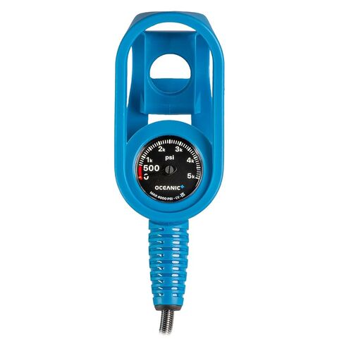 Oceanic+ Console with Pressure Gauge | Secure your Apple Watch Ultra next to a tank pressure gauge | PSI version | Submersible | Hose included in Saudi Arabia