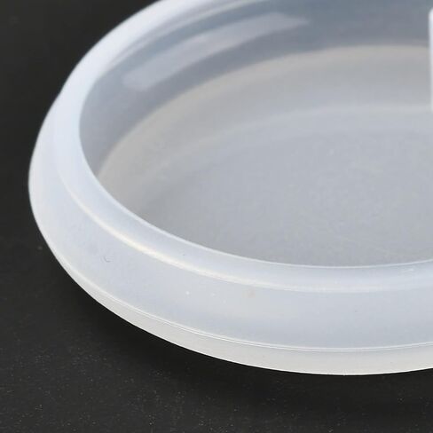 10 Pcs Flat Round Silicone Molds, DIY Pendant Resin Casting Molds Clay Craft Tools for DIY Cake Decoration Chocolate Candy Craft Necklace UV Resin Epoxy Resin Pendant, 42x7.5mm, Hole: 3mm in Saudi Arabia