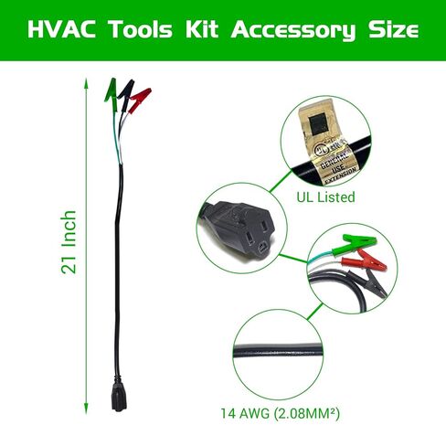 HVAC Tools Kit Accessory, HVAC Adaptor Cord for Circuit Breaker Finder Vacuum Pump, Ac Guages Clearance and Equipment, Compatible with Yellow Jacket 69522,69411,RT310,RT250,RT310,ET300,ET310 (1) in Saudi Arabia