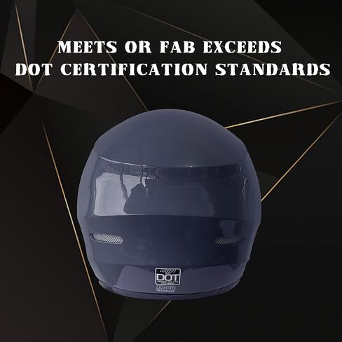 KRN Full Face Motorcycle Motorbike Helmet with Color Visor DOT Approved- Helmet & Balaclava & Clear Visor Gloss Gray in Kuwait