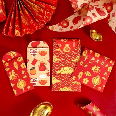 Konsait 24 Sheets Chinese New Year Scrapbook Paper 12x12, Double Sided Spring Festival Decorative Paper Pattern Papers Lunar New Year Cardstock Pad Origami Papers for Card Making Scrapbook Supplies in Saudi Arabia