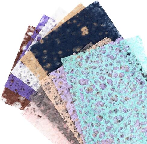 10pcs Scrapbooking Papers, A5 Scrapbooking Textured Paper Mulberry Paper Scrapbook Paper Packs Decoupage Paper Scrapbooking Materials for Crafts Arts Album in Saudi Arabia