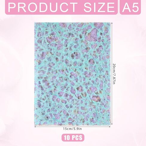 10pcs Scrapbooking Papers, A5 Scrapbooking Textured Paper Mulberry Paper Scrapbook Paper Packs Decoupage Paper Scrapbooking Materials for Crafts Arts Album in Saudi Arabia