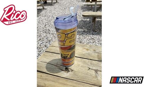 Rico Industries NASCAR Kyle Busch #8 3CHI 24 oz Double Walled Acrylic Beverage Tumbler - Race Fan Gear - Gift for Car, Pool or Garage - Officially Licensed Collectable Vessel with Hinged Lid, Straw in Saudi Arabia