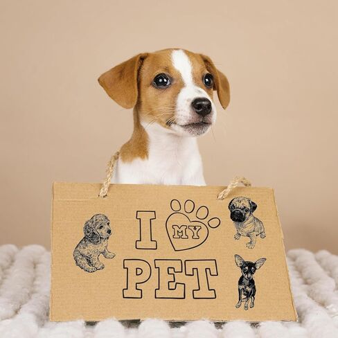 Dogs Puppy Clear Stamps for Card Making Teddy Chihuahua Pug Baby Dogs Rubber Stamps Animal Dog Puppy Transparent Silicone Seals for Gift Card DIY Scrapbooking Embossing Album Craft Supplies in Saudi Arabia