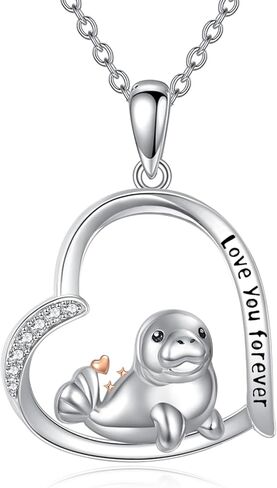 Panda Gifts 925 Sterling Silver Panda Heart Pendant Necklace Panda Jewelry for Women Girls in Saudi Arabia