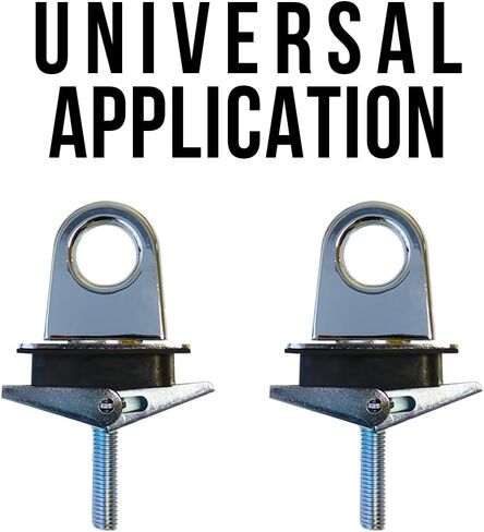 Boxer 2 Pack Universal Stake Pocket Anchor Point Truck Bed, Pickup Truck, Trailer Chrome Plated Finish in Saudi Arabia