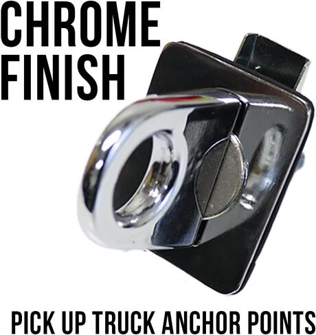 Boxer 2 Pack Universal Stake Pocket Anchor Point Truck Bed, Pickup Truck, Trailer Chrome Plated Finish in Saudi Arabia