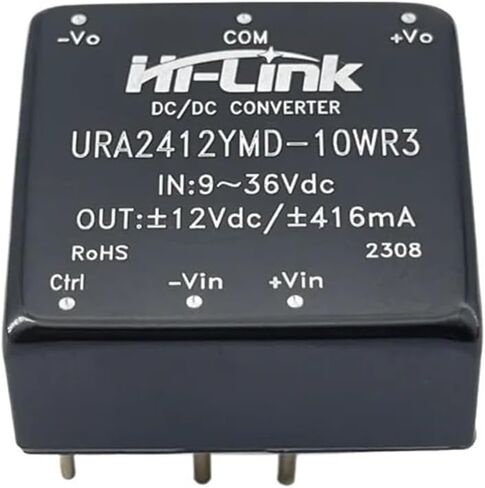 DC-DC 10W 24V to 12V 416mA 5pcs/Lot Dual Output Isolated Step Down Converter Power Supply Module URA2412YMD-10WR3 in Saudi Arabia
