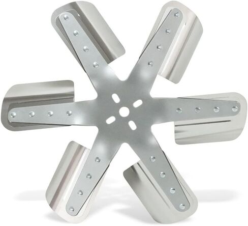 17 in Serpentine Reverse Rotation Flex Fan | Mechanical Cooling Fan, 6-Blade Design | Steel Hub, Stainless Blades, Silver/Natural Finish, Each in Saudi Arabia