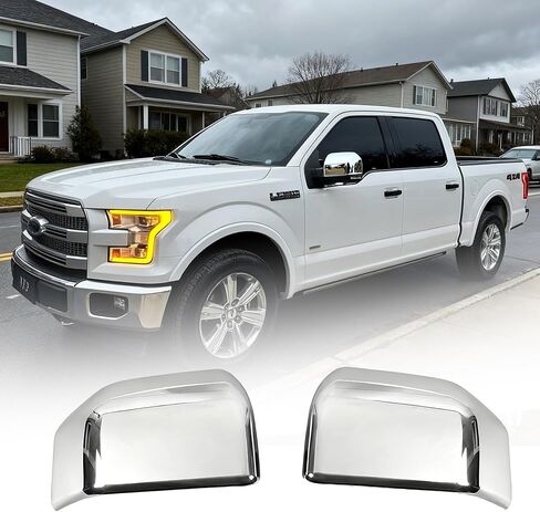 Chrome Replacement Side Mirror Covers Caps for 2015-2020 Ford F150,Direct Replacement Type (Non-Sticker) in Saudi Arabia