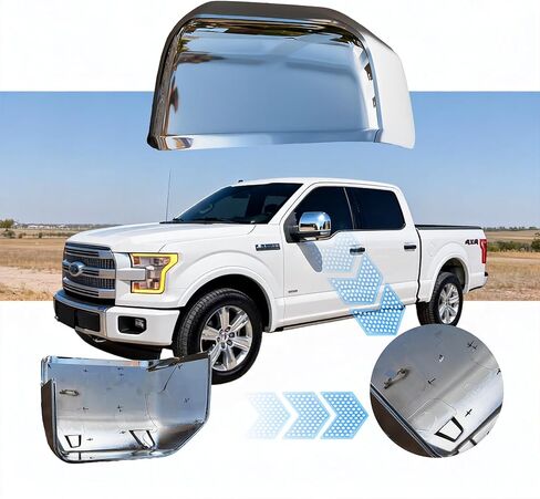 Chrome Replacement Side Mirror Covers Caps for 2015-2020 Ford F150,Direct Replacement Type (Non-Sticker) in Saudi Arabia