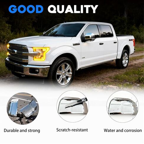 Chrome Replacement Side Mirror Covers Caps for 2015-2020 Ford F150,Direct Replacement Type (Non-Sticker) in Saudi Arabia