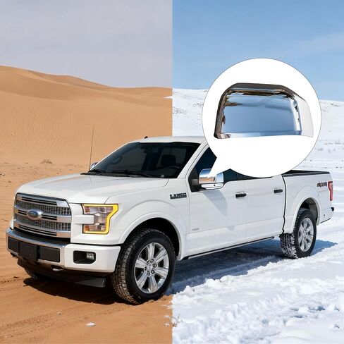 Chrome Replacement Side Mirror Covers Caps for 2015-2020 Ford F150,Direct Replacement Type (Non-Sticker) in Saudi Arabia