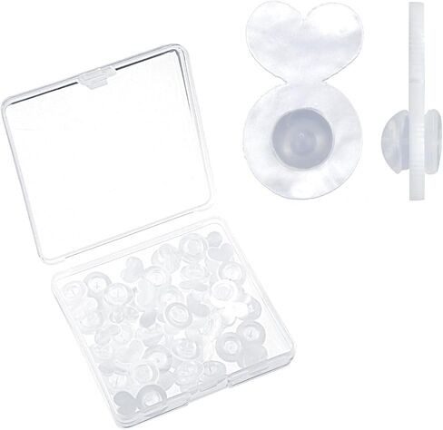 32 Pcs Clear Heart Silicone Earring Backs for Droopy Ears, Earring Lifters Backs for for Heavy Earrings Support Comfortable Rubber Earrings Back Replacements for Big Studs in Saudi Arabia