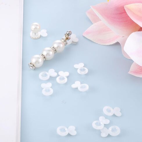 32 Pcs Clear Heart Silicone Earring Backs for Droopy Ears, Earring Lifters Backs for for Heavy Earrings Support Comfortable Rubber Earrings Back Replacements for Big Studs in Saudi Arabia