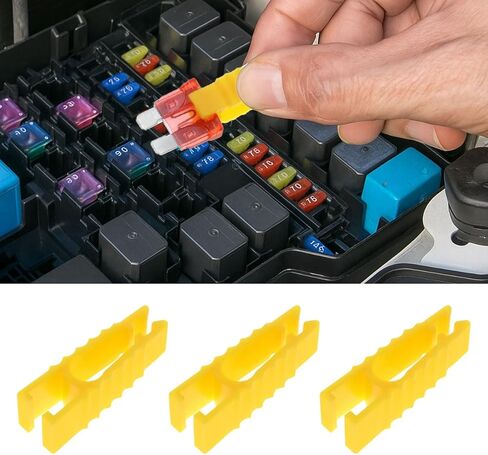 Car Fuse Puller Tool Kit, Mini Plastic Automotive Fuses Remover, Universal Standard Blade Fuse Extraction Clips, Vehicle Fuses Removal Maintenance Accessory for Cars Trucks Motorcycles (3PCS) in Saudi Arabia