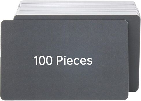 20 قطعة من بطاقات PVC الفارغة لطابعات شارات الهوية، بطاقات بلاستيكية بسُمك 20 مل، متوافقة مع معظم طابعات شارات الهوية (أسود) in Kuwait