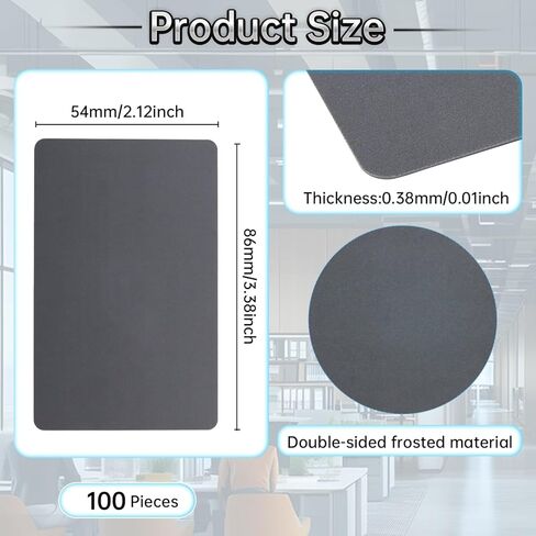 20 قطعة من بطاقات PVC الفارغة لطابعات شارات الهوية، بطاقات بلاستيكية بسُمك 20 مل، متوافقة مع معظم طابعات شارات الهوية (أسود) in Kuwait