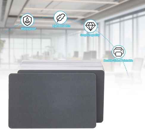 20 قطعة من بطاقات PVC الفارغة لطابعات شارات الهوية، بطاقات بلاستيكية بسُمك 20 مل، متوافقة مع معظم طابعات شارات الهوية (أسود) in Kuwait