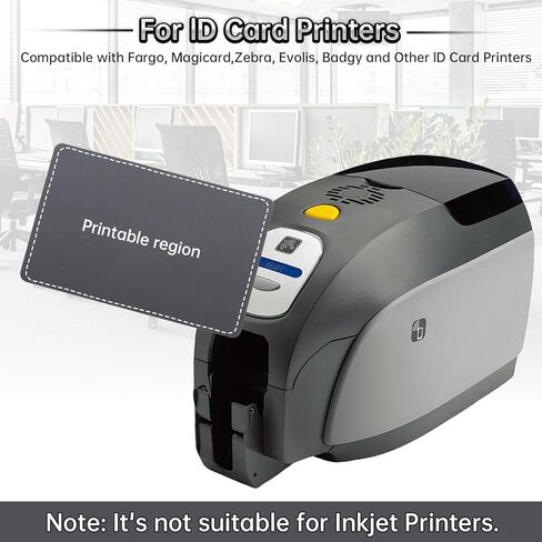 20 قطعة من بطاقات PVC الفارغة لطابعات شارات الهوية، بطاقات بلاستيكية بسُمك 20 مل، متوافقة مع معظم طابعات شارات الهوية (أسود) in Kuwait