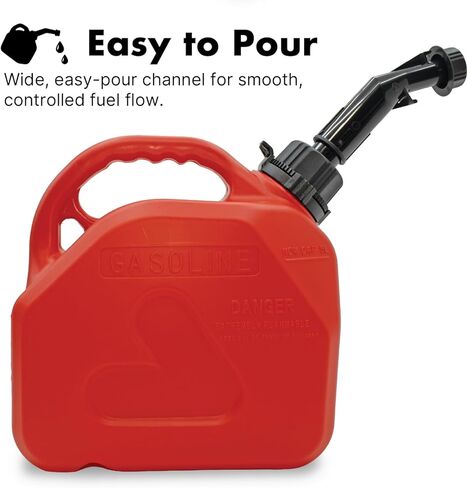 LAUCO Portable Marine Fuel Tank Caddy – 5 Liter Wheeled Gas & Diesel Container with Transfer Hose and Nozzle, Mobile Fuel Storage for Boats, Docks, Farm, Shop & Garage 87252 in Saudi Arabia