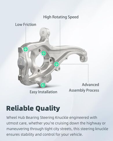 SCITOO 698-238 Front Steering Knuckle Assembly Right Fit for 2003-2021 for Dodge Ram 1500 for Ram 1500,1500 Classic 1PC in Saudi Arabia