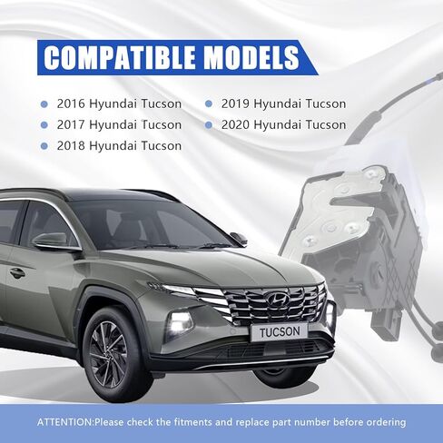 Door Lock Actuator Rear Left Driver Side Compatible with 2016-2020 Hyundai Tucson Door Latch Replacement 81410-D3000 81410D3000 in Saudi Arabia