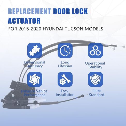Door Lock Actuator Rear Left Driver Side Compatible with 2016-2020 Hyundai Tucson Door Latch Replacement 81410-D3000 81410D3000 in Saudi Arabia