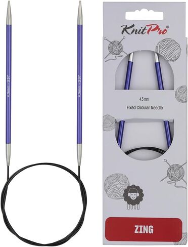 إبر KnitPro Zing الدائرية الثابتة مقاس 16 بوصة (40 سم) | مقاس الولايات المتحدة 7 (4.5 مم) in Kuwait
