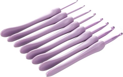 Crochet Hook Set, Alumina Needle with Plastic Handle Knitting Tools, Lightweight and for Crochet Novices and Craft Lovers in Saudi Arabia
