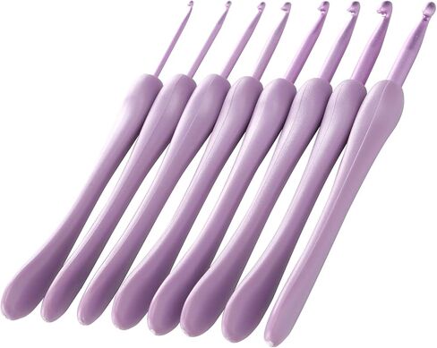 Crochet Hook Set, Alumina Needle with Plastic Handle Knitting Tools, Lightweight and for Crochet Novices and Craft Lovers in Saudi Arabia