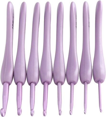 Crochet Hook Set, Alumina Needle with Plastic Handle Knitting Tools, Lightweight and for Crochet Novices and Craft Lovers in Saudi Arabia