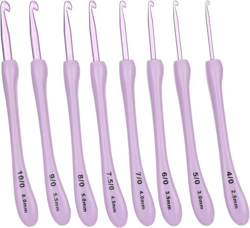 Crochet Hook Set, Alumina Needle with Plastic Handle Knitting Tools, Lightweight and for Crochet Novices and Craft Lovers in Saudi Arabia