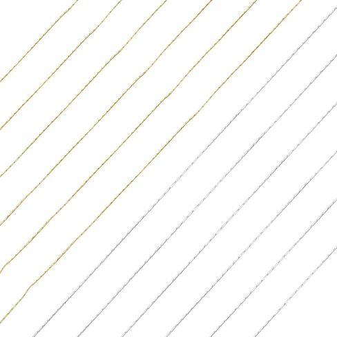 4pcs 0.1mm Metallic Thread Gold Silver Embroidery Rope Machine Embroidery Friendship Bracelets Cords Ornament Wire for Computerized Sewing Craft Jewelry Making in Saudi Arabia