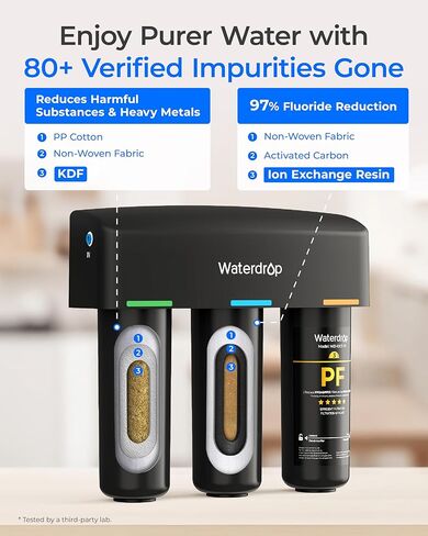 فلتر مياه فائق الترشيح تحت الحوض U2 من Waterdrop، بديل لنظام تصفية المياه فائق الترشيح تحت الحوض TST-UF، عبوة واحدة in Saudi Arabia