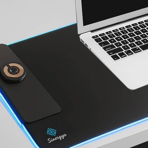 لوحة ماوس للألعاب بشحن لاسلكي RGB بقدرة 15 وات، لوحة ماوس LED 900 × 400 × 4 مم، أوضاع إضاءة كبيرة جدًا قاعدة ماوس مطاطية غير قابلة للانزلاق حصيرة لوحة مفاتيح الكمبيوتر للألعاب، ماك بوك، الكمبيوتر الشخصي، الكمبيوتر المحمول، المكتب in Saudi Arabia