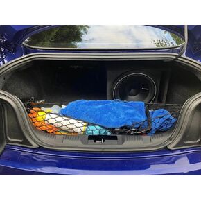 Rear Trunk Organizer Cargo Net for Ford Mustang 2015-2026 – Envelope Style Cargo Net for Coupe–Premium Mesh Elastic Car Trunk Organizer Vehicle Carrier Storage–Compatible with Mustang in Kuwait