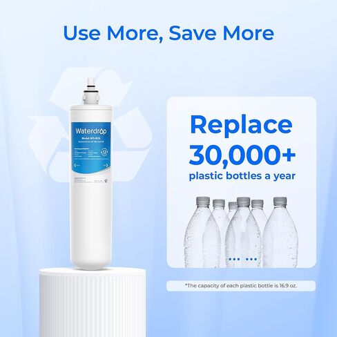 Waterdrop GXULQR, FQK1R Under Sink Replacement Filter, Replacement for Hexagonal Head GE SmartWater GXULQR, GXULQK and GXK140TNN, 2K Gallons (Pack of 1) in Saudi Arabia