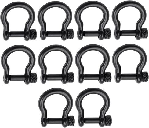 Semetall 10 قطع معدنية على شكل حرف D 15 مم على شكل حدوة حصان حلقات مفاتيح برغي في القيد على شكل حرف U حلقة على شكل حرف D لملحقات الحرف الجلدية DIY، فضي عتيق in Kuwait