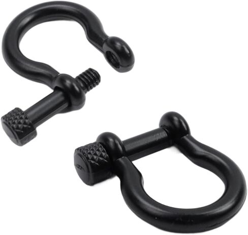 Semetall 10 قطع معدنية على شكل حرف D 15 مم على شكل حدوة حصان حلقات مفاتيح برغي في القيد على شكل حرف U حلقة على شكل حرف D لملحقات الحرف الجلدية DIY، فضي عتيق in Kuwait