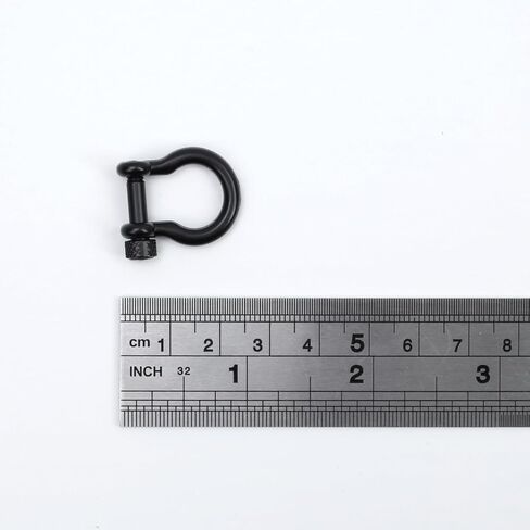 Semetall 10 قطع معدنية على شكل حرف D 15 مم على شكل حدوة حصان حلقات مفاتيح برغي في القيد على شكل حرف U حلقة على شكل حرف D لملحقات الحرف الجلدية DIY، فضي عتيق in Kuwait