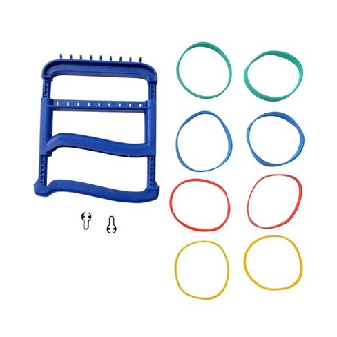 Rolyan Basic Ergonomic Hand Exerciser, Strengthening Device for Fingers, Hands, and Thumbs, Comes with 4 Pairs of Graded Rubber Bands with Progressive Difficulty, White in Saudi Arabia