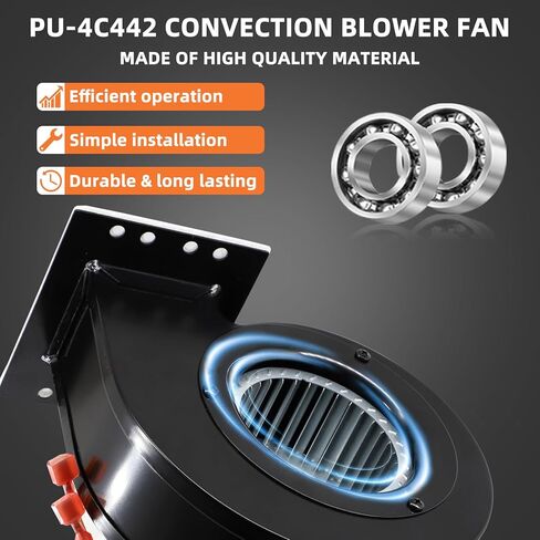 Hiorucet PU-4C442 Blower Motor for Englander/England Pellet Stoves 25-PDVC, 55-SHP10, 25-EP, 55-SHP10L, PU-4C442 Convection Blower for Englander Pellet Stove Models 25-PDV, 55-TRP22, 25-PI (Pre 2002) in Saudi Arabia