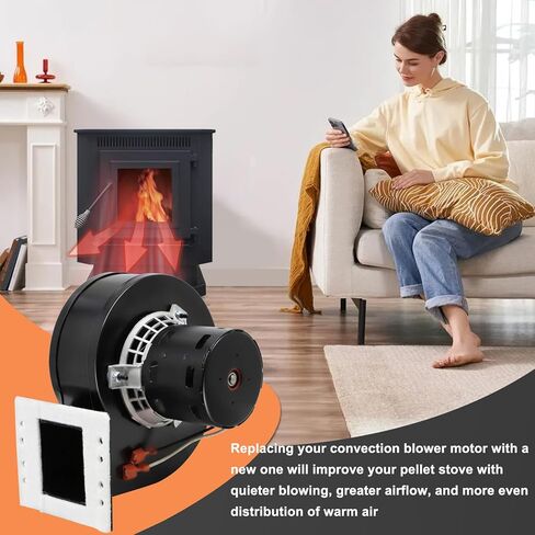 Hiorucet PU-4C442 Blower Motor for Englander/England Pellet Stoves 25-PDVC, 55-SHP10, 25-EP, 55-SHP10L, PU-4C442 Convection Blower for Englander Pellet Stove Models 25-PDV, 55-TRP22, 25-PI (Pre 2002) in Saudi Arabia
