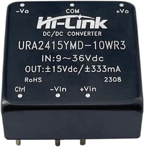 DC-DC 9-36 فولت المدخلات ± 15 فولت ± 333mA 10 واط المزدوج الناتج معزولة محول 5 قطعة/الوحدة URA2415YMD-10WR3 تنحى التيار الكهربائي in Saudi Arabia